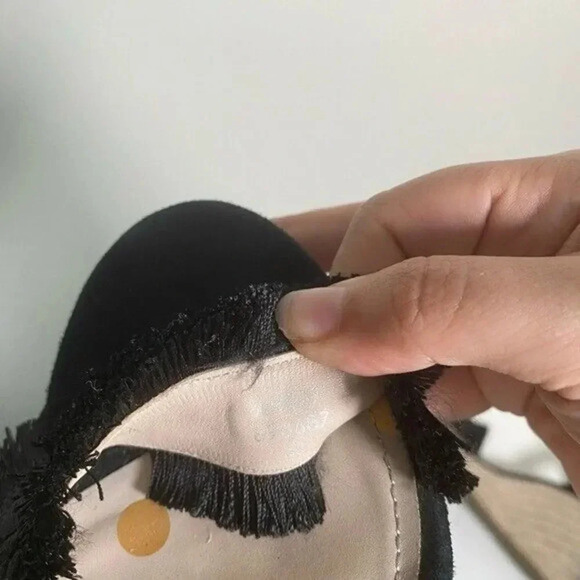 Boden Black Wedge Espadrille Sandal - Picture 4 of 10